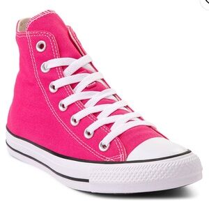 Pink High-Top Canvas Sneakers